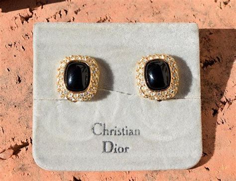 dior square earrings|vintage dior earrings.